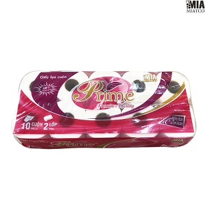 Giấy vệ sinh Prime - 10 cuộn, 2 lớp, có lớp bảo vệ...