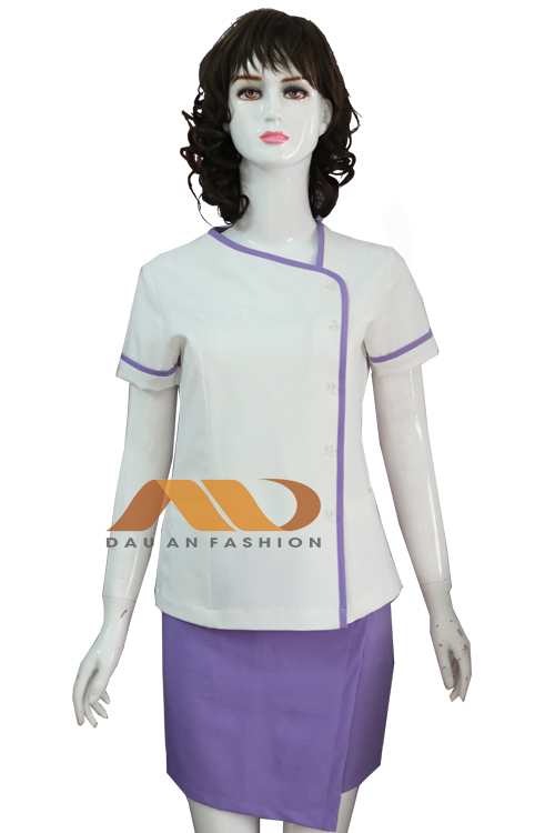 AS0143 là đồng phục Spa màu tím.