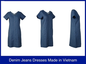 Áo váy jean dạng váy