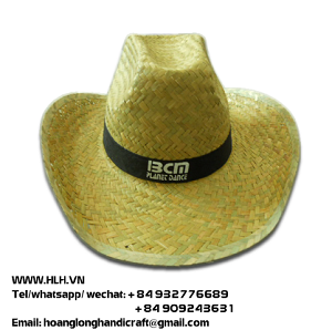Mũ rơm nam cao bồi
