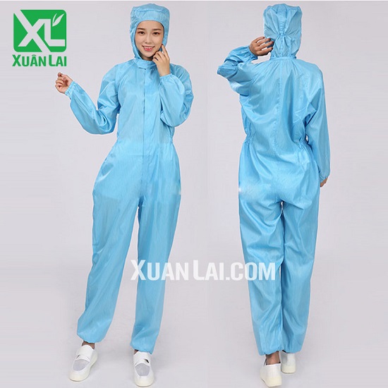 Áo bảo hộ chống tĩnh điện màu xanh