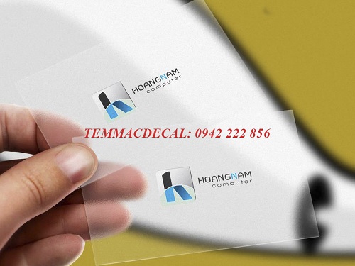 Decal PVC trong suốt - In tem dán