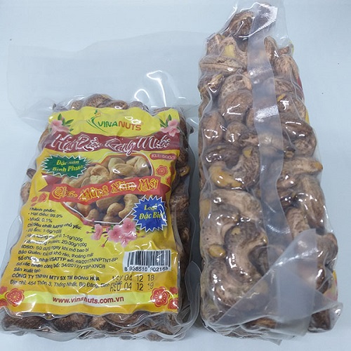 Hạt điều rang trong túi hút chân không