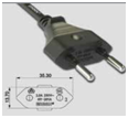 Dây nguồn với đầu cắm 2-3 chân tròn