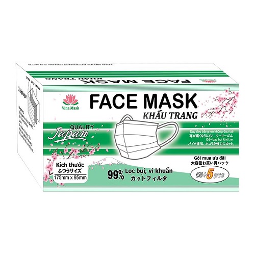 3-Lớp Mặt nạ y tế màu trắng