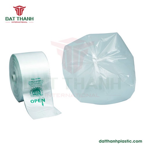 Túi HDPE trong suốt có dấu sao trên cuộn