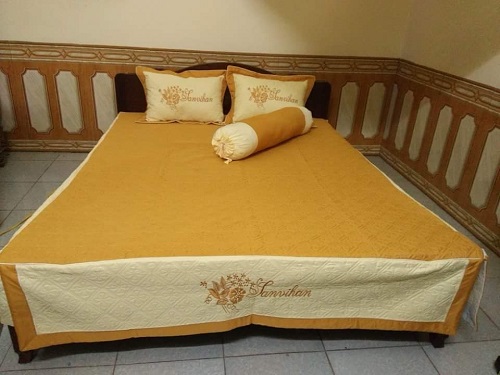 Bộ chăn ga bằng vải cotton satin