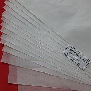 Giấy mỹ phẩm màu trắng - 14G, không có hoa văn