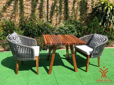 HTT-SF128A Bộ bàn cà phê bằng Rattan Poly