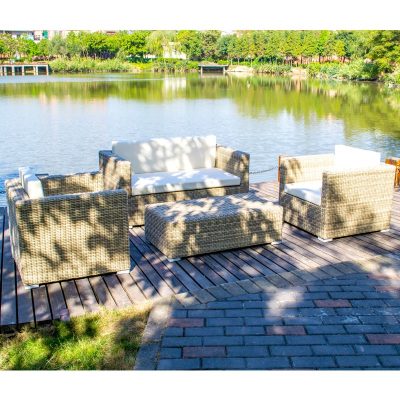 Bộ sofa gỗ tre vườn
