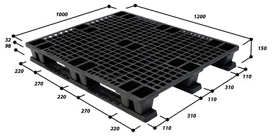 Pallet nhựa màu đen