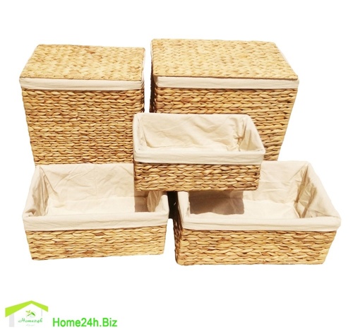 Giỏ đựng đồ giặt bằng mây lục bình S/5