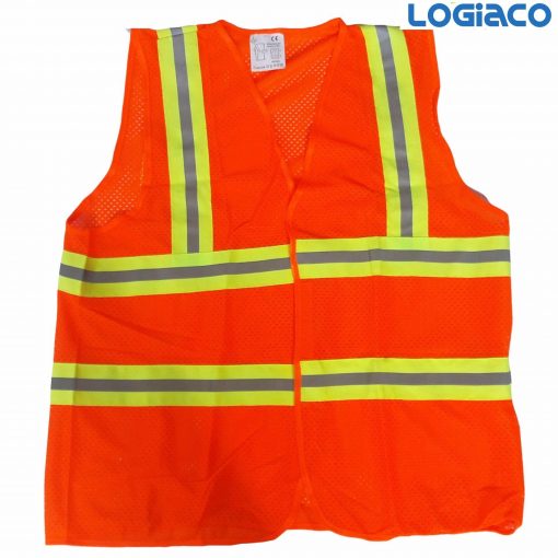 APQ8C-PQLG02 Áo bảo hộ phản quang màu cam có logo