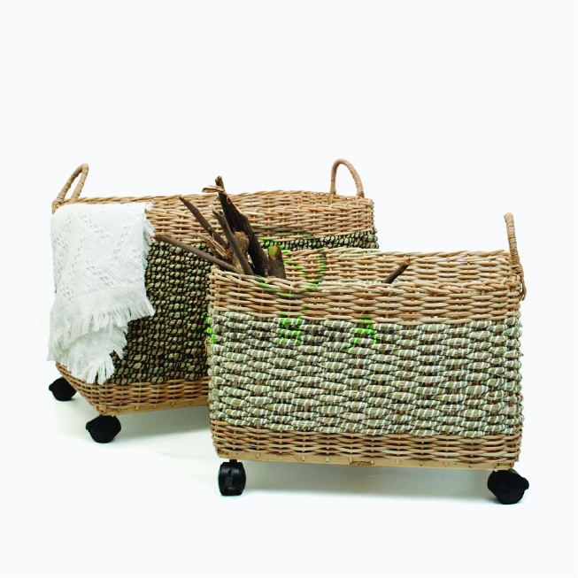 Giỏ giặt hình chữ nhật seagrass