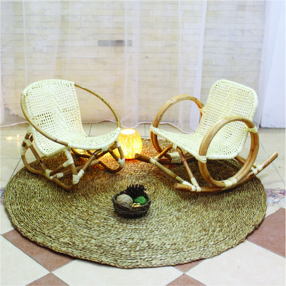 Khung tre chậu cây seagrass